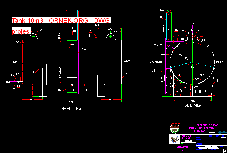 Tank M Dwg Projesi Autocad Projeler Hot Sex Picture