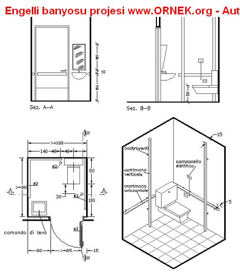 Engelli Banyosu Projesi Dwg Projesi Autocad Projeler Hot Sex Picture