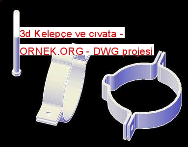clamp and bolt in 3d