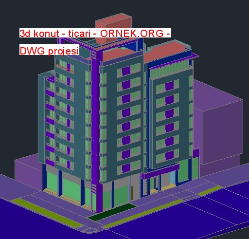 3d residential and commercial building on the first floor