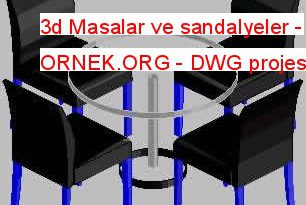 3d Masalar ve sandalyeler 16.88 KB