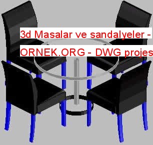 3d Masalar ve sandalyeler 16.88 KB