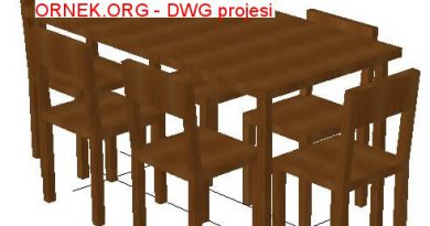 6 koltuklar ile ahşap yemek 135.58 KB