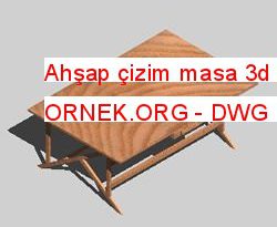 Ahşap çizim masa 3d 23.14 KB