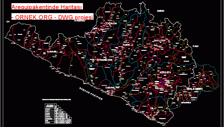 map of the city of arequipa
