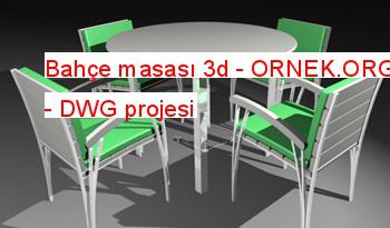 Bahçe masası 3d 678.54 KB