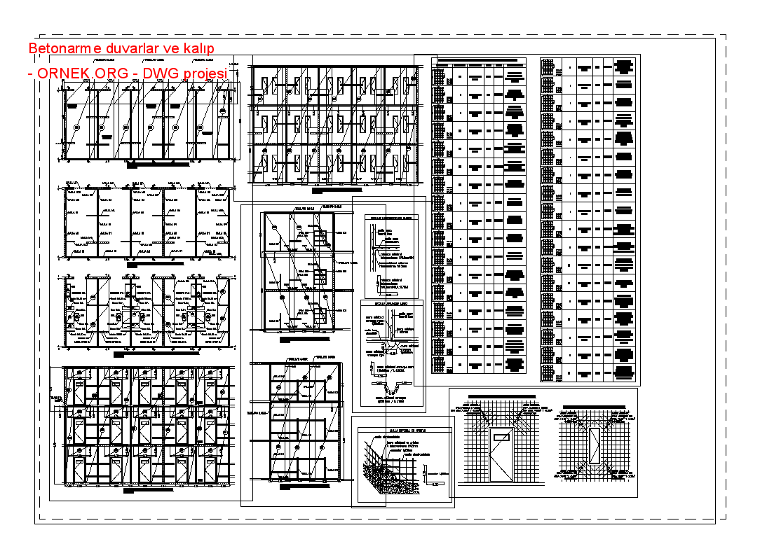 walls in reinforced concrete formwork