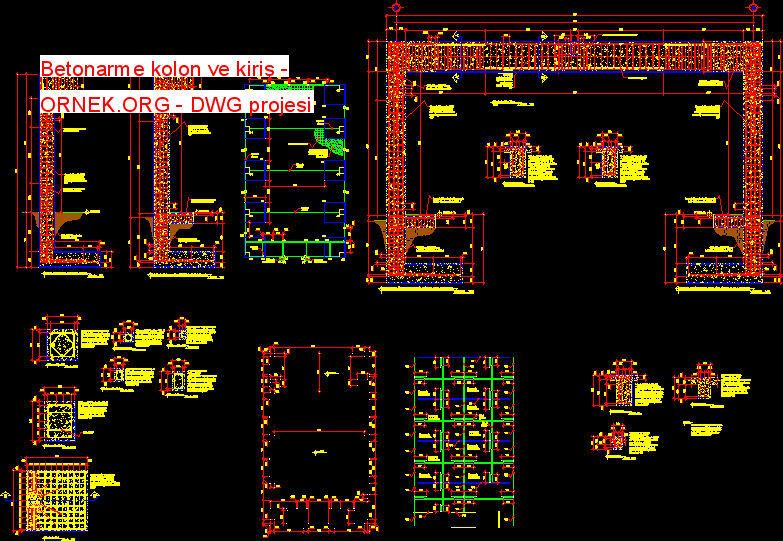 details of beams and coolumnas h ° a °