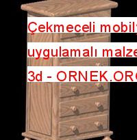 Çekmeceli mobilya uygulamalı malzemeler ile 3d 66.83 KB
