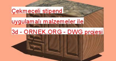 Çekmeceli stipend uygulamalı malzemeler ile 3d 143.31 KB