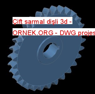 double helical gear 3d gear 3d model