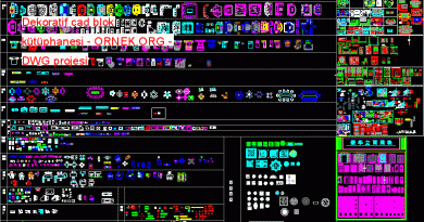 Dekoratif cad blok kütüphanesi 8.73 MB