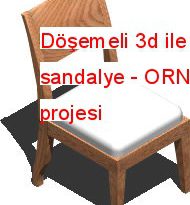 Döşemeli 3d ile ahşap sandalye 37.88 KB