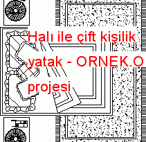 Halı ile çift kişilik yatak 37.48 KB