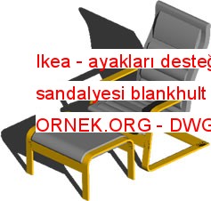 Ikea - ayakları desteği ile sandalyesi blankhult 58.96 KB