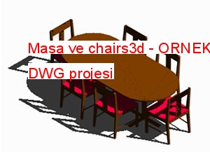 Masa ve chairs3d 17.63 KB