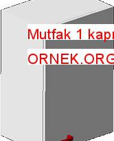 Mutfak 1 kapı 3d dolap 8.16 KB