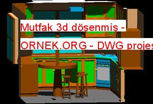 Mutfak 3d döşenmiş 48.38 KB