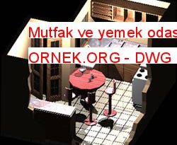 Mutfak ve yemek odası 3d 191.44 KB