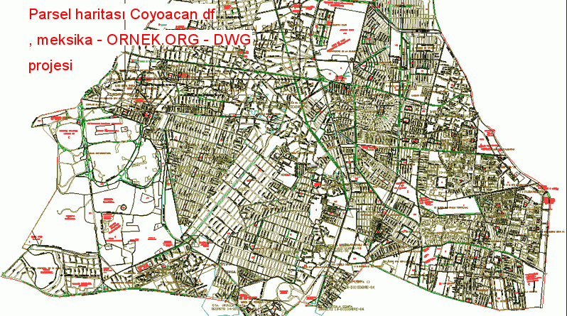 map cadastral coyoacan mexico city