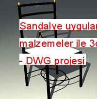 Sandalye uygulamalı malzemeler ile 3d 30.76 KB