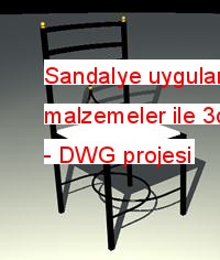 Sandalye uygulamalı malzemeler ile 3d 30.76 KB