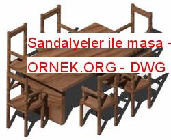 Sandalyeler ile masa 25.49 KB