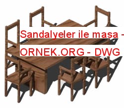 Sandalyeler ile masa 25.49 KB