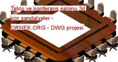 Tablo ve konferans salonu 3d için sandalyeler 103.41 KB