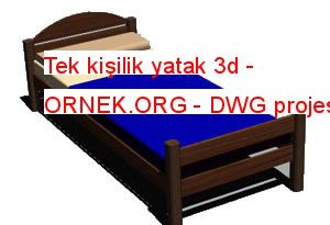 Tek kişilik yatak 3d 35.28 KB
