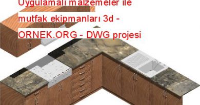 Uygulamalı malzemeler ile mutfak ekipmanları 3d 585.26 KB