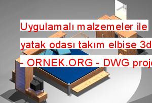 Uygulamalı malzemeler ile yatak odası takım elbise 3d 180.86 KB