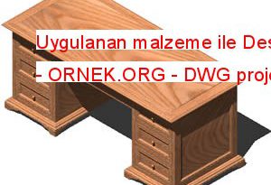 Uygulanan malzeme ile Desk 3d 321.09 KB