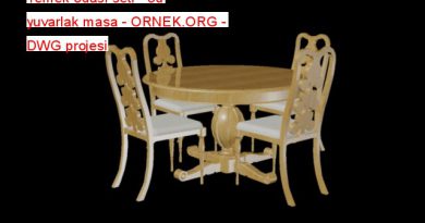 Yemek odası seti - 3d yuvarlak masa 2.14 MB