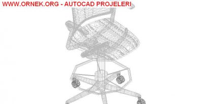 3D Hidrolik Sandalye Çizimi 3 Boyutlu Hidrolik Sandalye