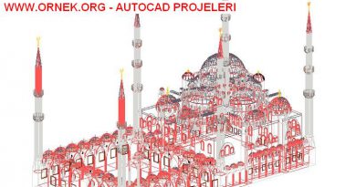 3D St. Sultan Ahmet Camii Çizimi 3 Boyutlu Sultan Ahmet Camii