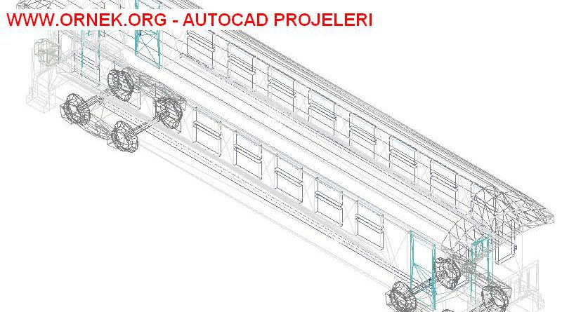 3D Tren Vagonu Çizimi 3 Boyutlu Tren Vagonu