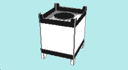 Basit metrik Tote Tankı ( IBC ) 3D - TOTE