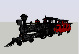Demiryolu tren - tarihsel 3D modeli 3D -Train