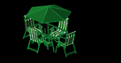Veranda tablo 3D 3d Veranda Masa ve Sandalyeler