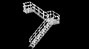 Platformu ile çelik merdiven 6 metre ( 800x800 ) 6meter merdiven
