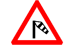 Trafik işareti - yan rüzgar A16
