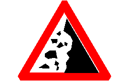 Trafik işareti - taş düşmek A18