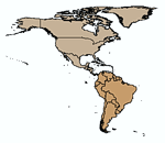 Kuzey ve Güney Amerika - Ayrıntılı Dünya Çokgenler ( LSIB ) isimleri alanları ; Amerika