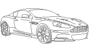 Aston Martin DB9 - perspektif görünümü Aston Martin DB9 perspektif