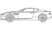 Aston Martin DB9 - yandan görünüm Aston Martin DB9