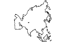 Asya kıtasında - harita Asya