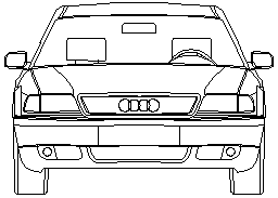 Audi A8 araba - önden görünüm Audi - A8 - ön