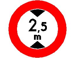 Trafik işareti - yükseklik sınırı B16