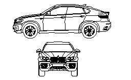 BMW X6 - 2D yükseklik views BMW X6 2d görünümü